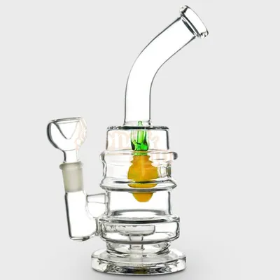 Double Ring Bowl Design Pineapple Percolator Glass Bong 21cm