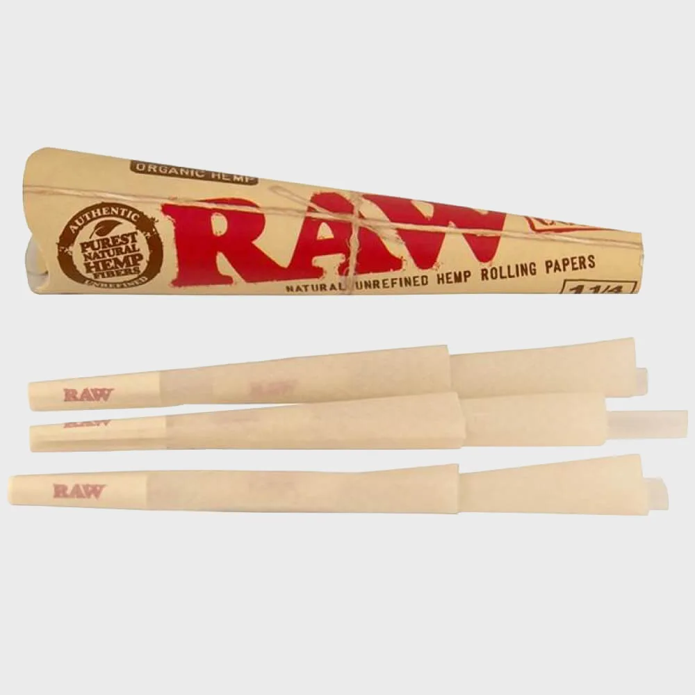 RAW Organic Pre-Rolled Cones 1¼