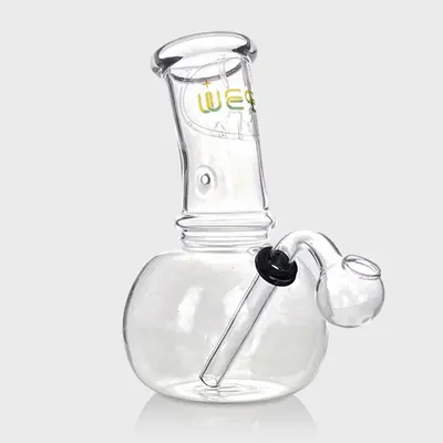 Small Crack Bong 14cm with Glass Pipe 11cm