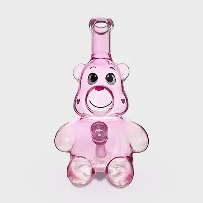 Pink Bear Glass Bong 25cm