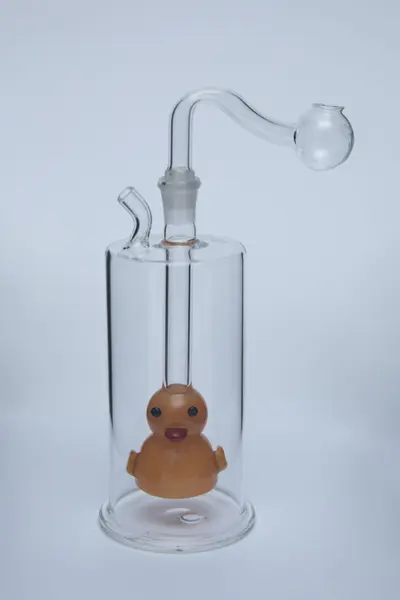 Baby Duck Water Pipe 13cm with Mini Bubbler Glass Pipe