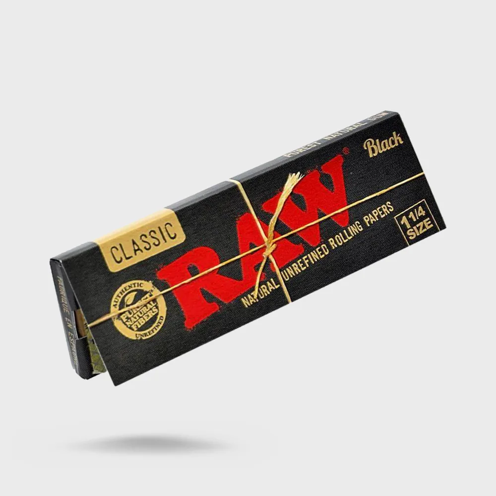Raw Classic Rolling Papers Black Size 1¼