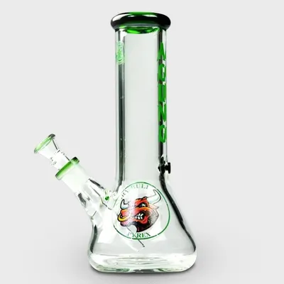 AGUNG Angry Bull Slide Design Beaker Glass Bong 25cm
