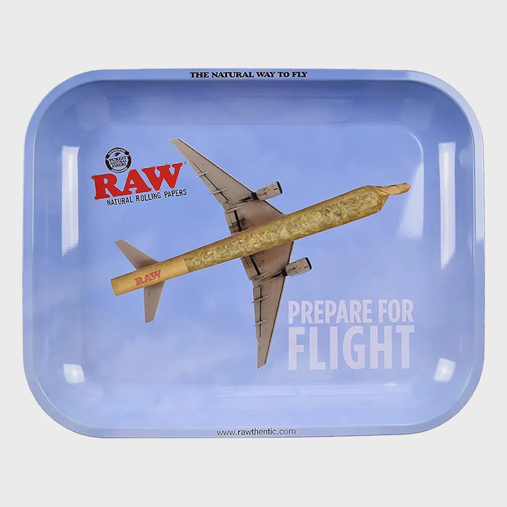 RAW Prepare for Flight Metal Rolling Tray 34×28 cm