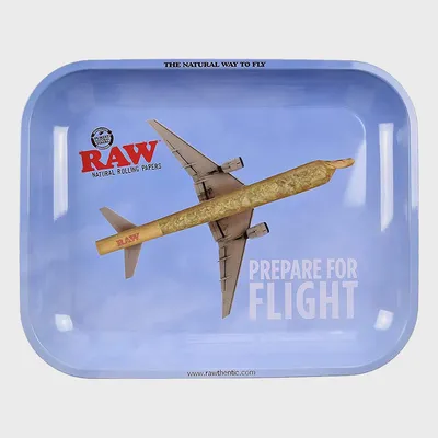 RAW Prepare for Flight Metal Rolling Tray 34×28 cm
