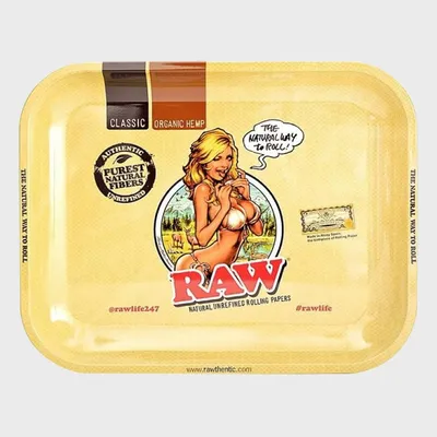 RAW Printed Bikini Girl Metal Rolling Tray 34×28 cm