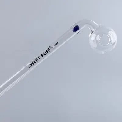 Sweet Puff Glass Pipe 14cm Coloured Balancer Pack X2