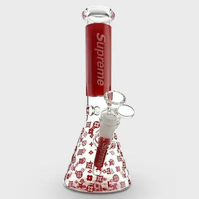Glow in the Dark Supreme Design Beaker Glass Bong 25cm