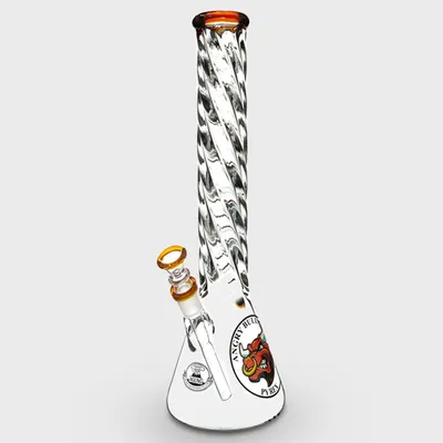 AGUNG Spiral Necklace Design Beaker Glass Bong 45cm