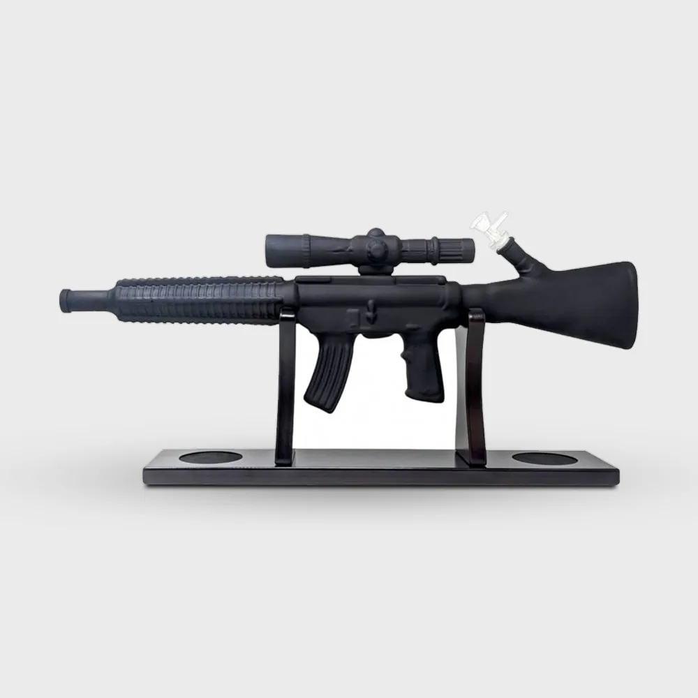 Unique AK47 Gun Premium Glass Bong 50cm