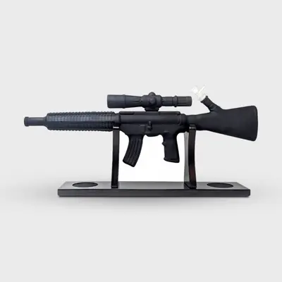 Unique AK47 Gun Premium Glass Bong 50cm