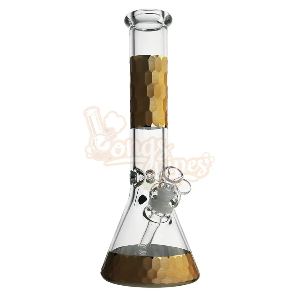 3D Honeycomb Glass Beaker Bong 25cm