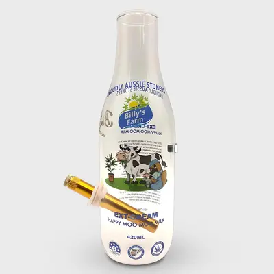 Billy Mate Moo Moo Happy Milk Bottle Bong 24cm