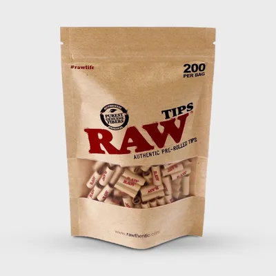 RAW Authentic Pre-Rolled Tips Bag