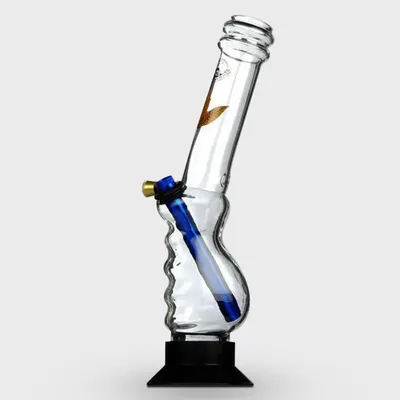AGUNG Colourful Leaf Decor Gripper Glass Bong 33cm