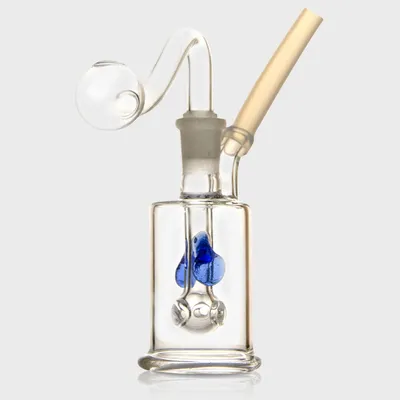 Mini Glass Tobacco Pipe With Snake Filter 8.5cm